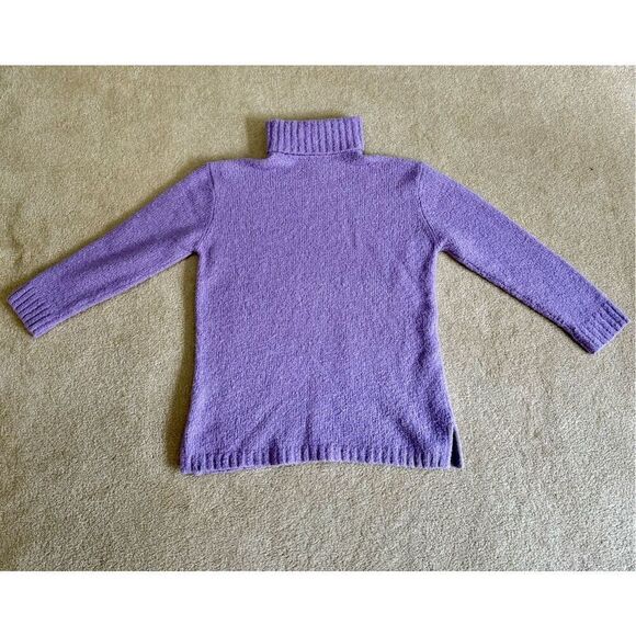 Hanna Andersson Wool Blend Turtleneck Sweater Purple Sz M - Picture 7 of 7
